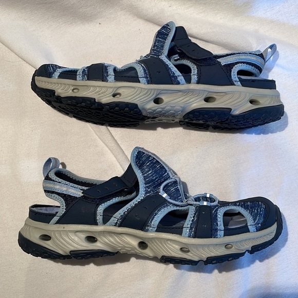 Cheeks Fitbody Sport Sandals women’s size 7 1/2W, EUC, Blues, velcro - Picture 2 of 12